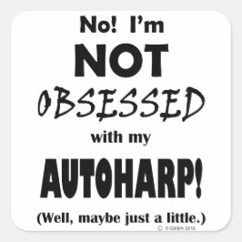 Autoharp Quadratischer Aufkleber