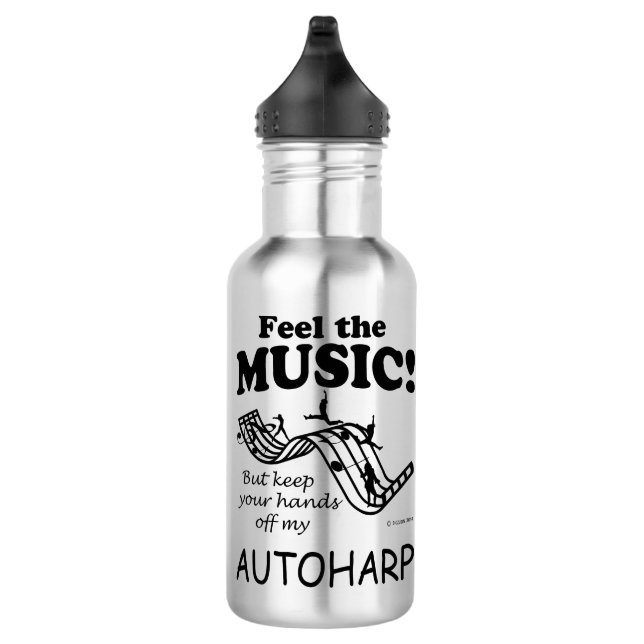 Autoharp spürt die Musik Edelstahlflasche (Rechts)