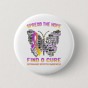 Autoimmune Hepatitis Aufklärung Monat Werbegeschen Button