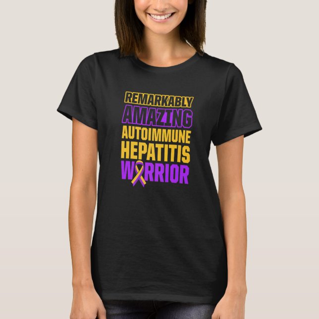 Autoimmune Hepatitis Survivor Warrior 16 T-Shirt (Vorderseite)