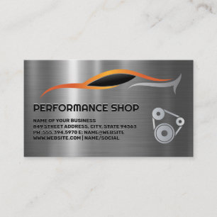 Autokörper   Teile für Performance-Shop Visitenkarte