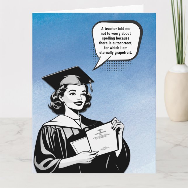 Autokorrekte Begrüßung Karte (Vorderseite)