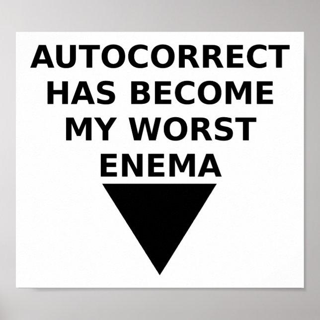 Autokorrekter Feind Funny Poster (Vorne)