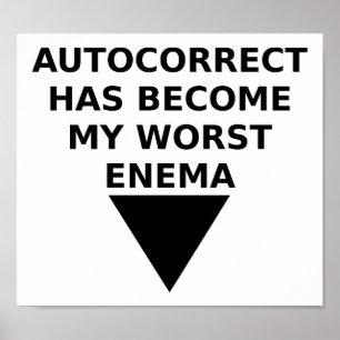 Autokorrigiertes Feindlich Lustiges Poster