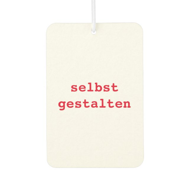 Autolufterfrischer  selbst gestalten (Vorderseite)