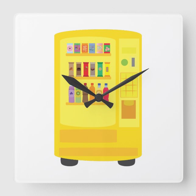 Automat Quadratische Wanduhr (Vorderseite)