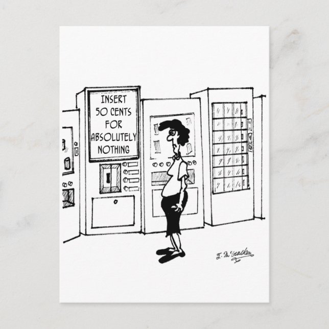 Automatenhersteller Cartoon 2988 Postkarte (Vorderseite)