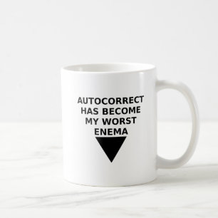 Automatisch korrigierter lustiger Feind-Becher Kaffeetasse