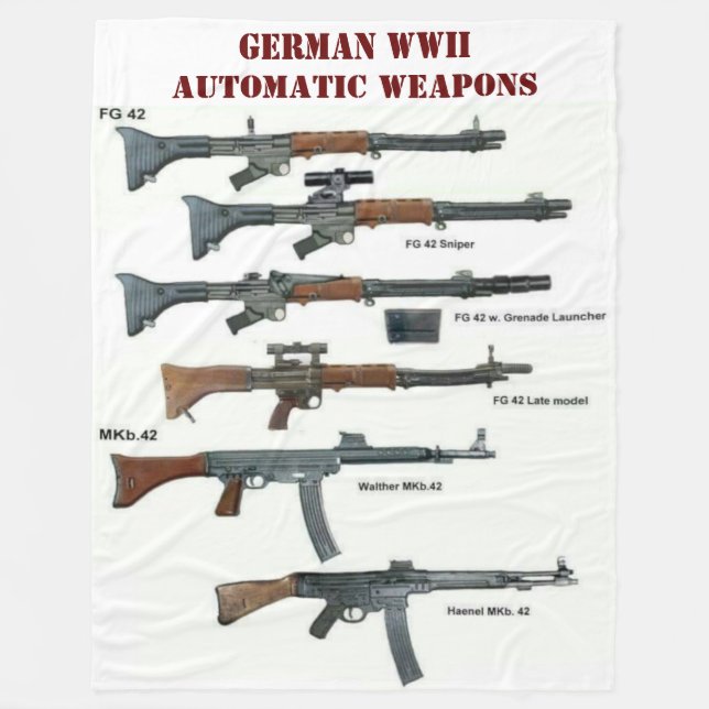AUTOMATISCHE WAFFEN DES DEUTSCHEN Zweiten Weltkrie Fleecedecke (Vorderseite)