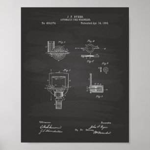 Automatischer Feuersprinkler 1891 Patent - Kopfbre Poster