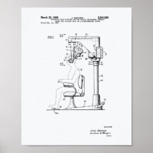 Automatisches Haarschneiden 1966 Weißbuch zum Them Poster