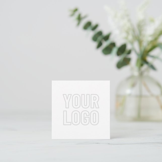 Automatisches Lighten des Logos für Hintergrund Quadratische Visitenkarte (Stehend Vorderseite)