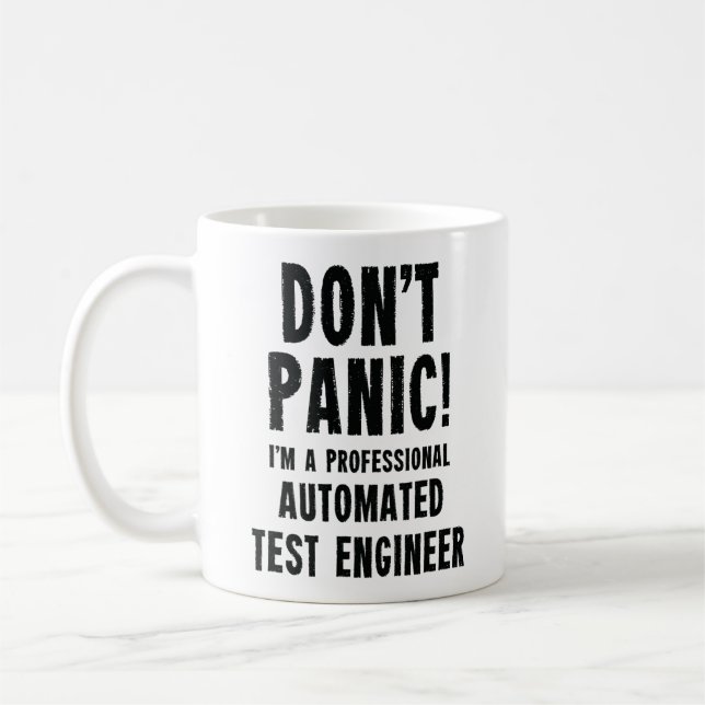 Automatisierter Testingenieur Kaffeetasse (Links)