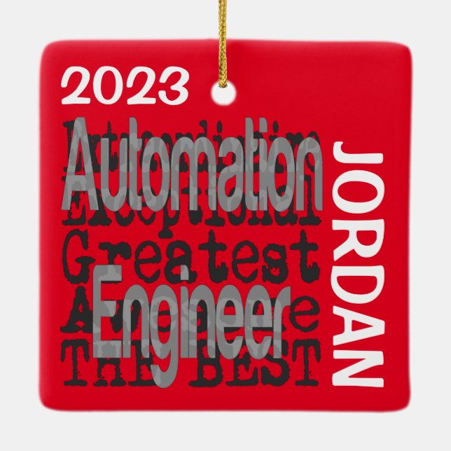 Automatisierungstechniker Extraordinaire CUSTOM Keramikornament (Rückseite)