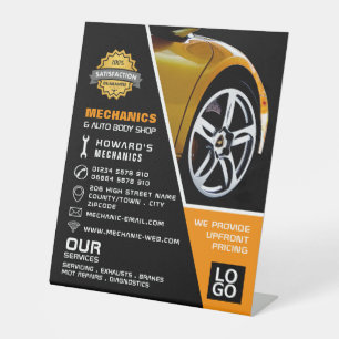Automatrad-, Auto- und Reparaturwerbewerbung Sockelschild