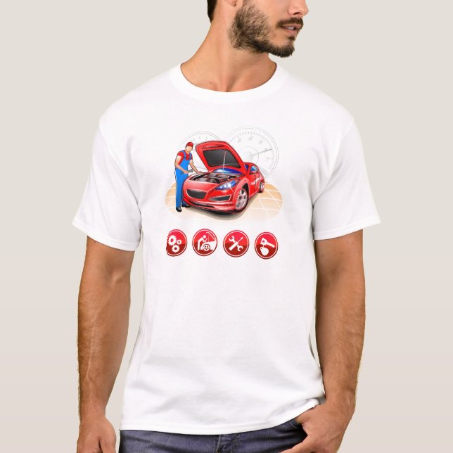 Automechaniker T-Shirt (Vorderseite)