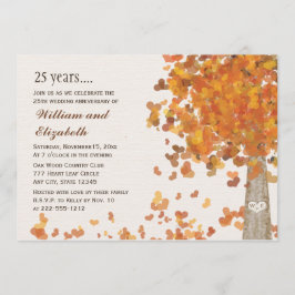Automne 25e anniversaire du Mariage Invitations ph