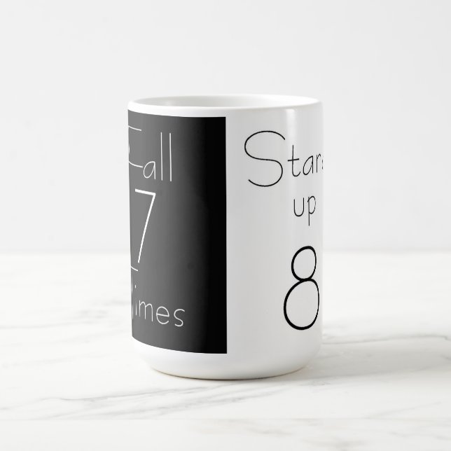 Automne 7 fois Levez-vous 8 Mug Motivationnel (Centre)