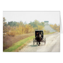 Automne Amish Horse et Buggy