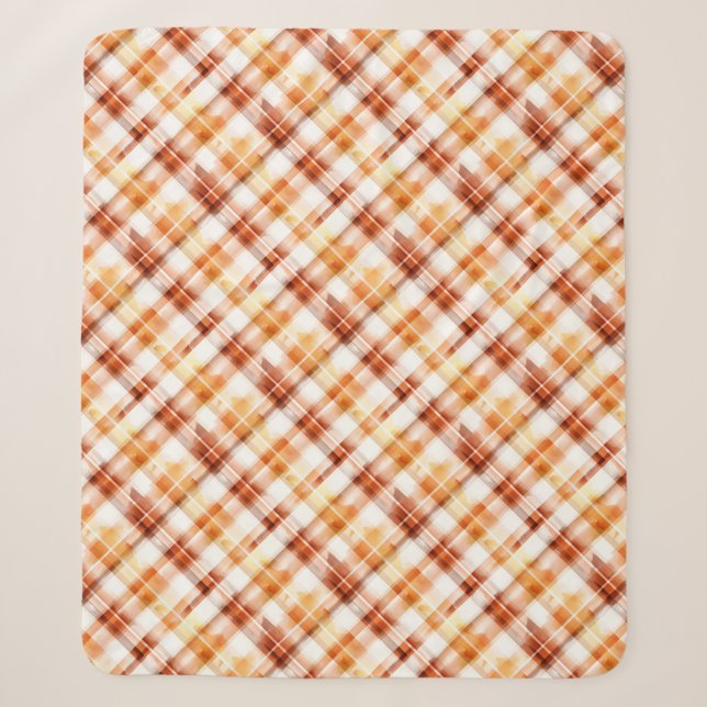 Automne Aquarelle d'automne Orange Plaid Motif (Devant)