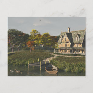 Automne au lac Carte postale