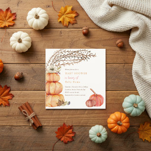 Automne automne baby shower invitation
