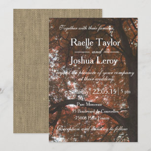 Automne automne jardin faire-part de mariage