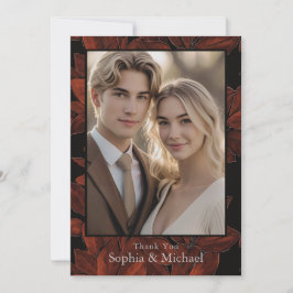 Automne/Automne Mariage Carte de remerciements ric