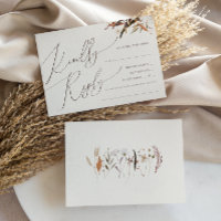 Automne Boho | Menu horizontal beige Choix RSVP