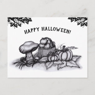 Automne, Bonne Halloween ! Carte postale