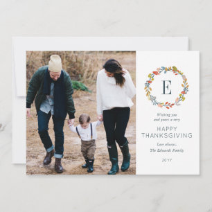 Automne Botanique Thanksgiving Carte photo