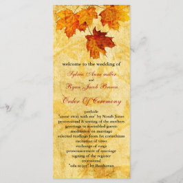 automne brun programme de mariage feuille