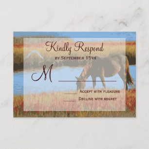 Automne Cheval Russe Mariage campagnard Cartes RSV