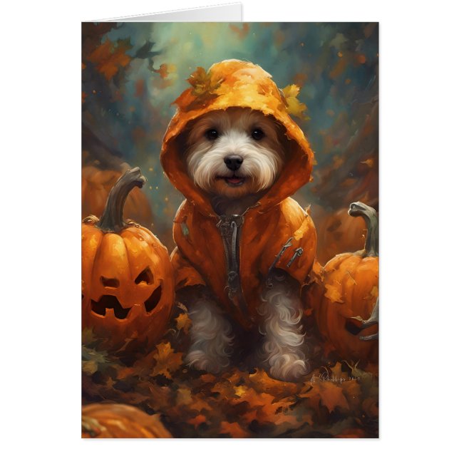Automne Citrouille Chiot (Devant)