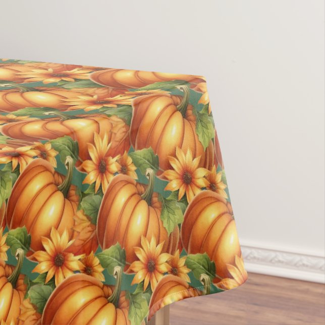 Automne Citrouille Floral Thanksgiving Nappe (In Situ)