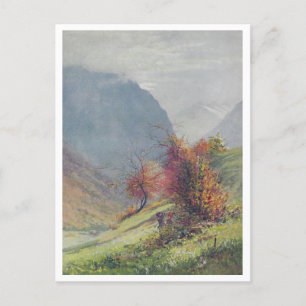 Automne dans les Alpes Peinture Carte postale