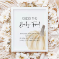 Automne Devinez Le Baby Food Shower Game Poster