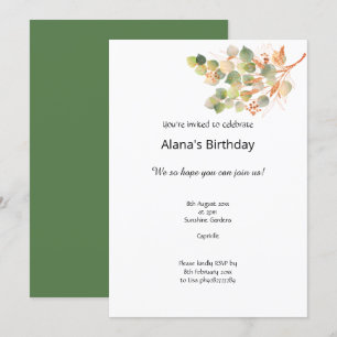 AUTOMNE ÉLÉGANT ÉLÉMENTS ANNIVERSAIRE INVITATION