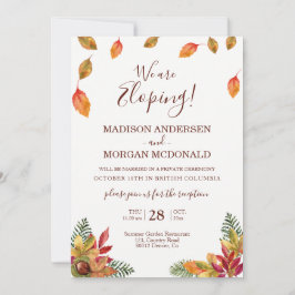 Automne Elopement automne invitation à la réceptio