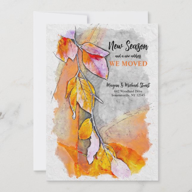 Automne En Automne Faire-part En Mouvement (Devant)