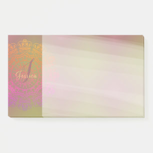 Automne en hiver Mandala Monogram Post-It Notes