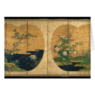Automne et fleurs et oiseaux d'hiver