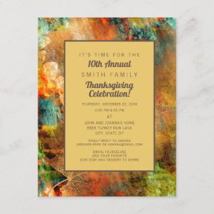 Automne Famille Thanksgiving Dîner Invitation