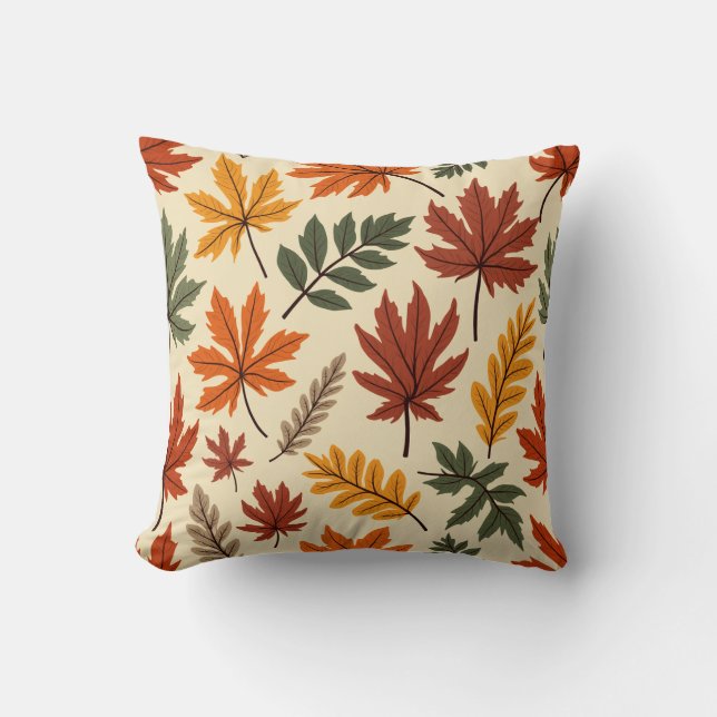 automne feuilles coussin coussin (Recto)