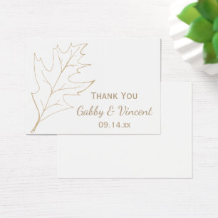 Automne Feuilles de chêne Mariage Favoriser Tags