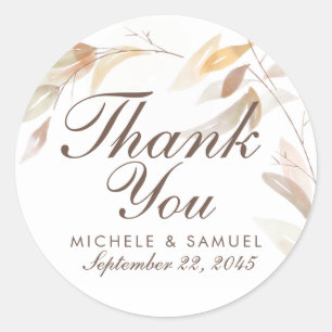 Automne Feuilles Merci Favoriser Stickers Automne