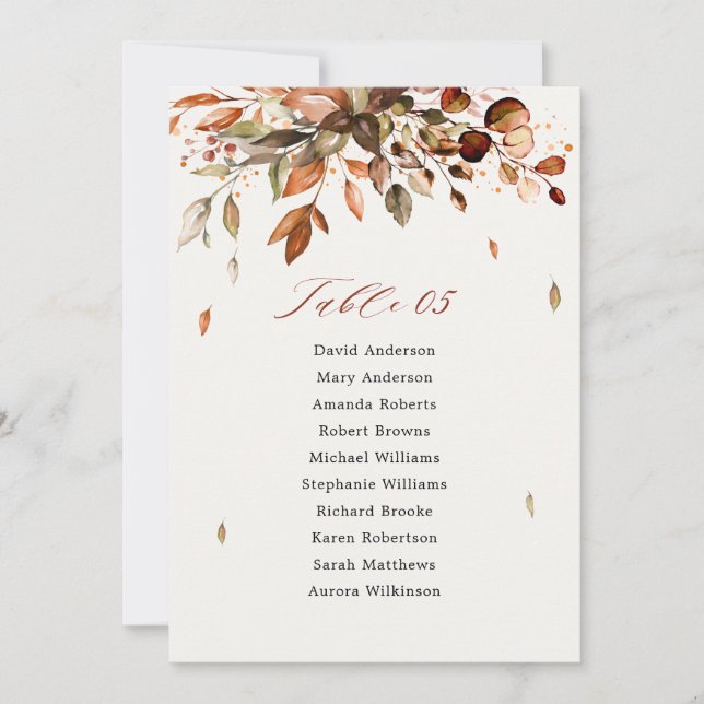 Automne Feuilles Russe Pays Boho Carte graphique (Devant)