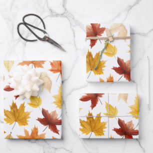 Automne Feuilles Terracotta Brown Boho Motif