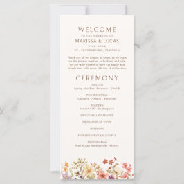 Automne Fleur sauvage programme de mariage