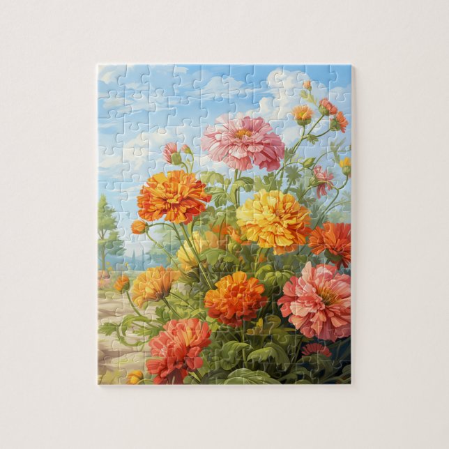 Automne Fleurs Marigold Puzzle 110 Pcs. 20,5 cm x  (Vertical)
